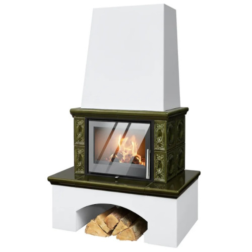 Kachlová kamna ABX Lombardie exklusive, Zelená